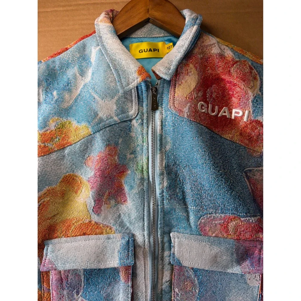 GUAPI Tapestry Jacket Pants Set Youth 10T Blue Gummy Bear Woven Tracksuit NWT